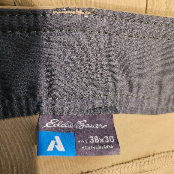 Eddie Bauer Mens First Ascent Guide Pro Pants 38 x 30 Cargo Hiking Khaki Tan - Picture 3 of 15